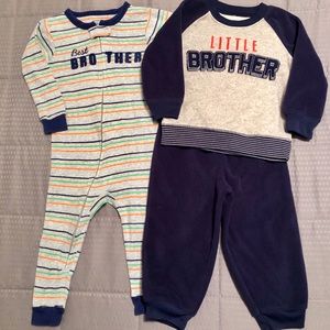 BROTHER Carter’s pajama & Just One You Fleece Set